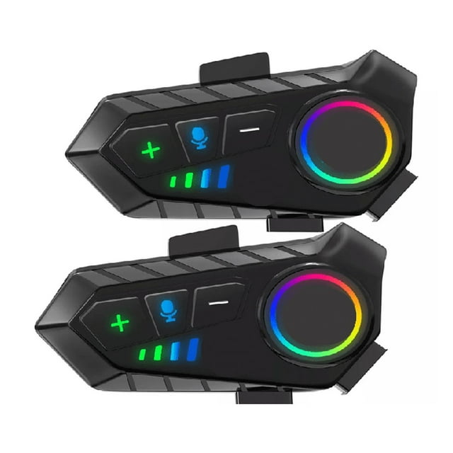 Intercomunicadores Casco Audífonos Bluetooth Para Moto 2pcs negro colores