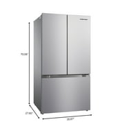 Hamilton Beach 20.3 cu. ft. Frost-Free French Door Refrigerator, Platinum HZ7602