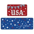 thumbnail image 1 of Binwennn en Girls Blanket Womens Blankets Fourth Of July Kitchen Rugs Set 2 Pieces Independence Day Non Kitchen Floor Rug And Mat Red Blue Kitchen Runner Rug Mat For Indoor Home Kitchen, 1 of 7
