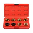 thumbnail image 1 of Juego de reparación de roscas de husillo Universal de 8 piezas, restaurador de roscas, versátil para tuercas de eje oxidadas dañadas, portátil con, 1 of 8