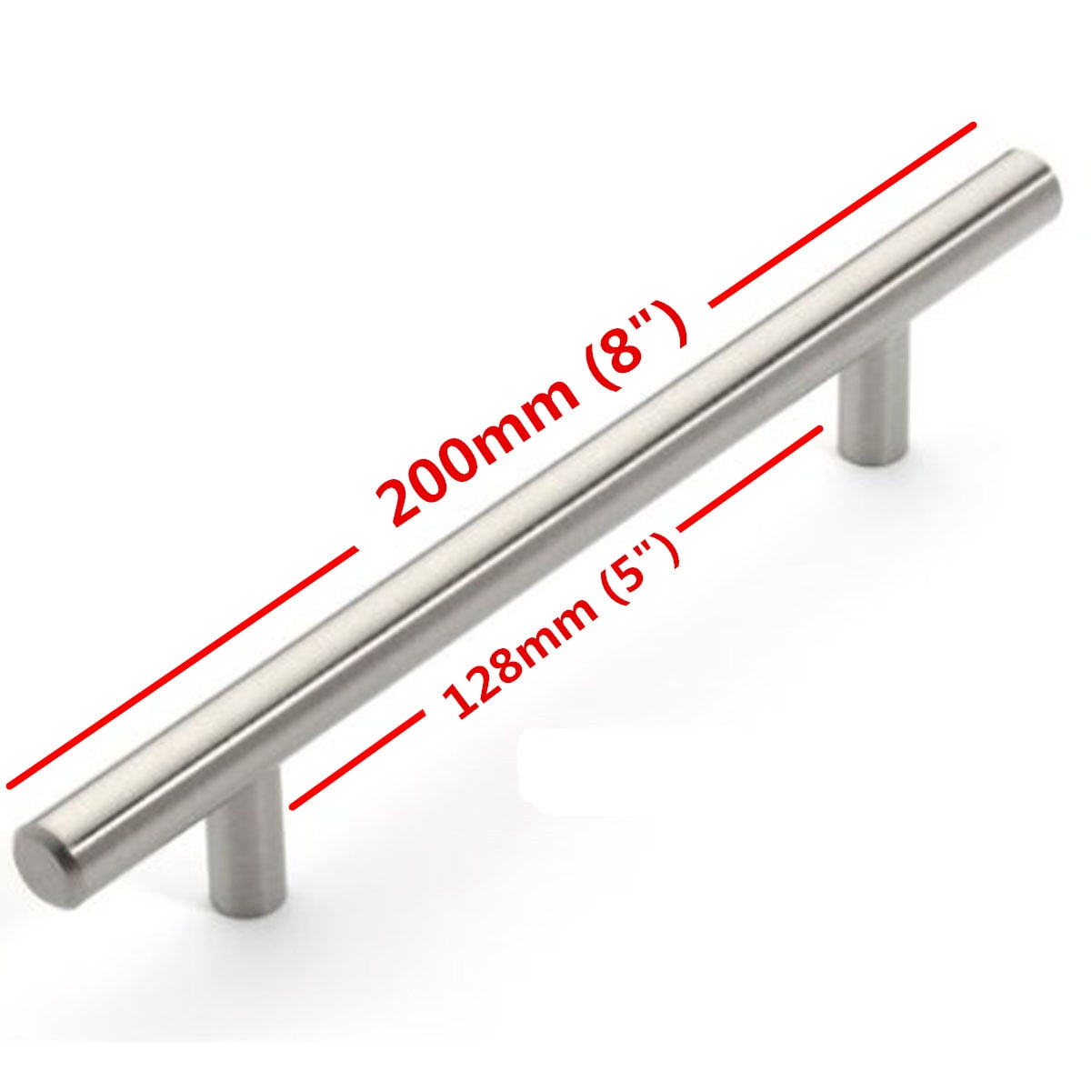 NK Brushed Stainless Steel T bar Handles Kitchen Door Pulls