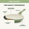 thumbnail image 5 of GreenPan Essence 8″ Ceramic Nonstick Frypan with Spatula, Dishwasher Safe, Oven Safe, Sage Green​, 5 of 8