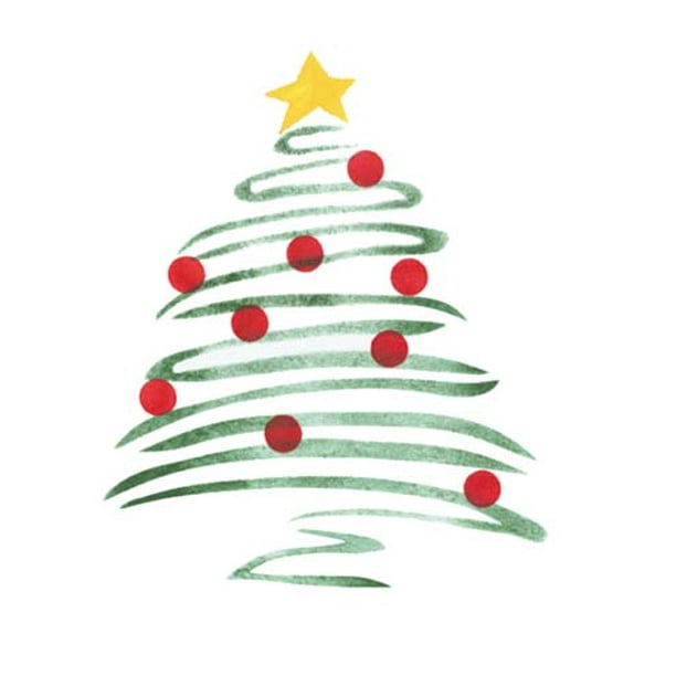 Christmas Tree Wall Stencil SKU #1801 by Designer Stencils