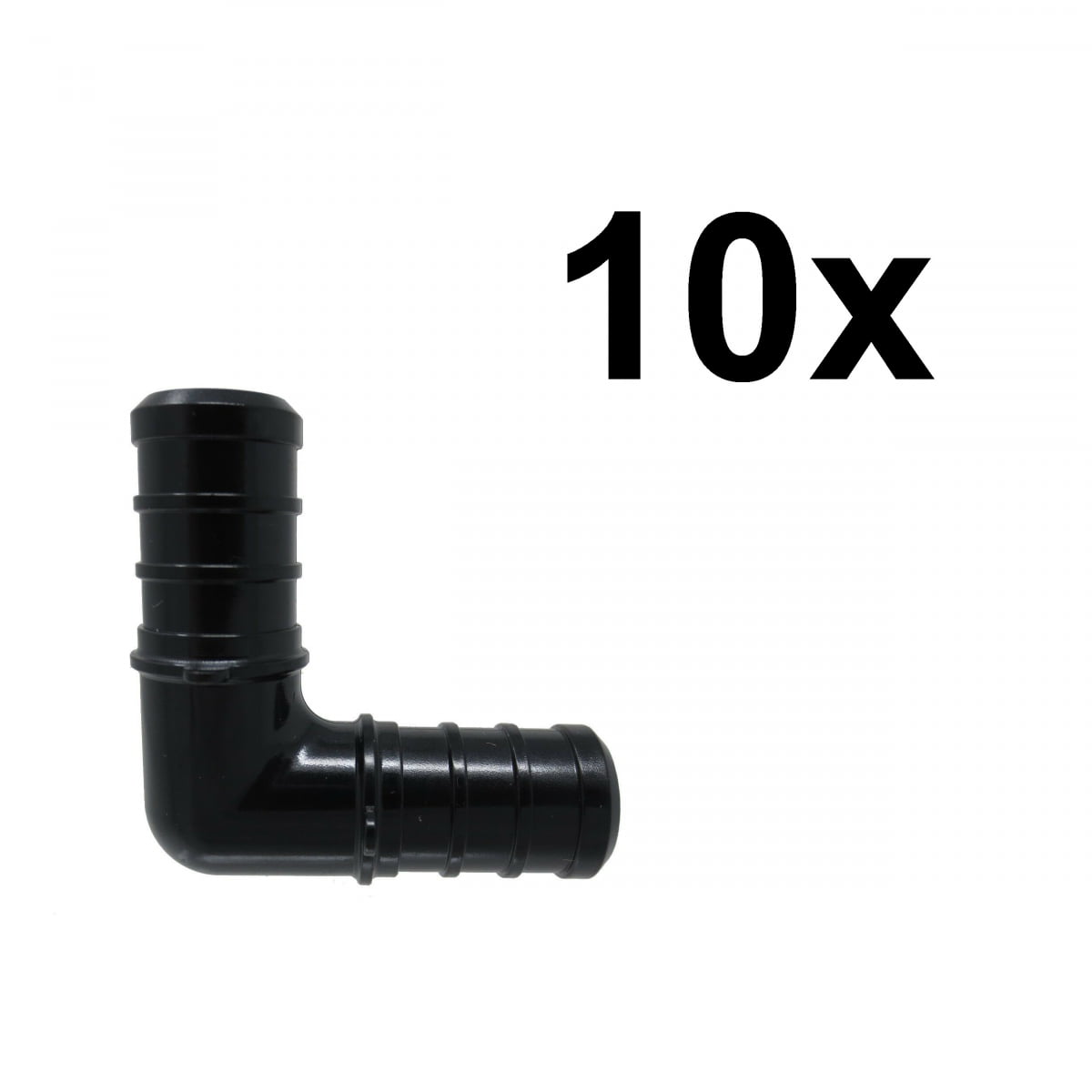 10x 1/2" Pex 90 Degree Couplings Turn Elbow Connector Crimp Clamp Poly Plastic