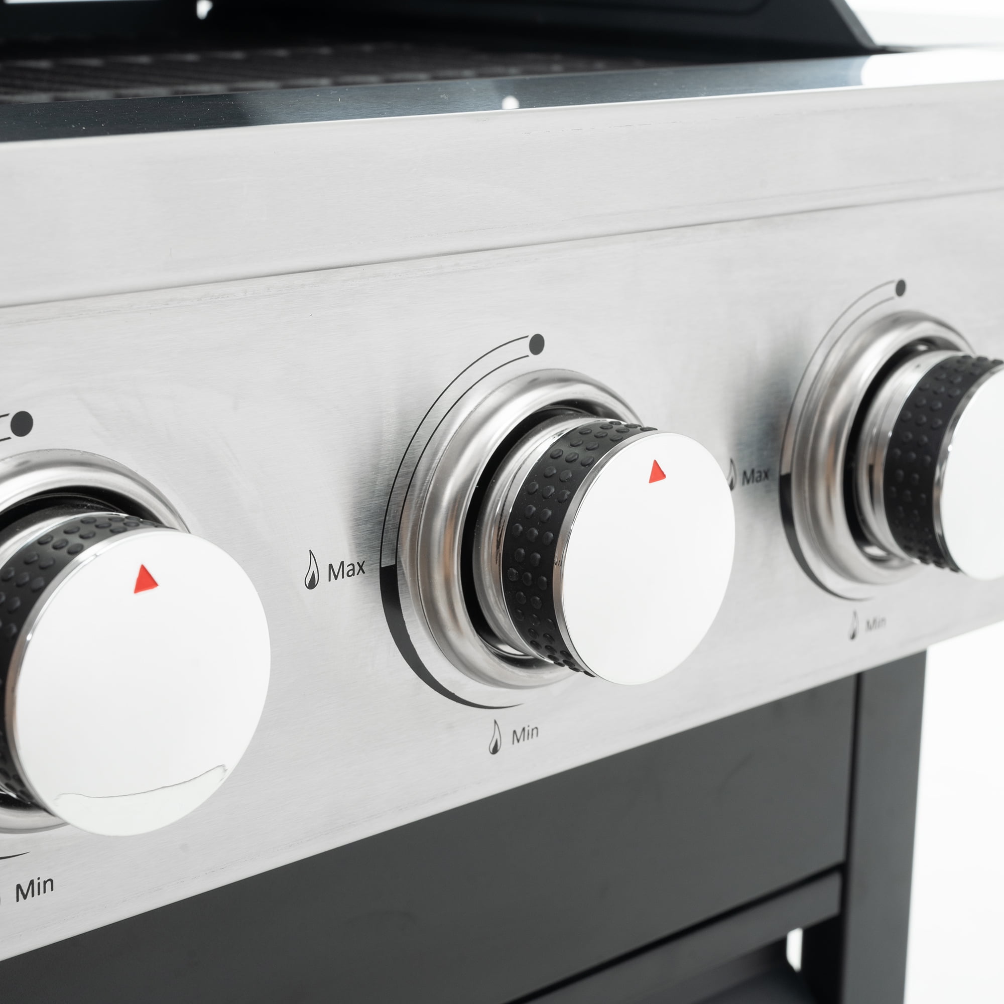Miniyam 3 Burner Propane Gas Grill with Side Burner, 37,000 BTU, Stainless Steel