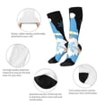 thumbnail image 3 of Gaeub Christmas Gnome Snowflake Printed Design Socks Stretchy High Tube Socks for Men Women Teens , Softball Soccer Socks for Hiking, Sport, 3 of 6