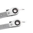 thumbnail image 3 of Reversible Ratcheting Wrench, 7mm x 8mm Offset Double Box End, CR-V, 3 of 5