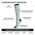 thumbnail image 3 of Lsque Frog In Mermaid Pattern Sport Compression Socks for Men & Women 15-20 mmHg Knee High Nurse Pregnant Running Medical and Travel Athletic, 3 of 6