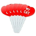 thumbnail image 1 of Cat Heart Love Cupcake Picks Toppers - Set of 6, 1 of 1