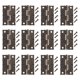 thumbnail image 1 of 12 juegos de bisagras antiguas para caja, bisagras de aleación de zinc, bisagras vintage para caja de maleta de cuero, 1 of 2