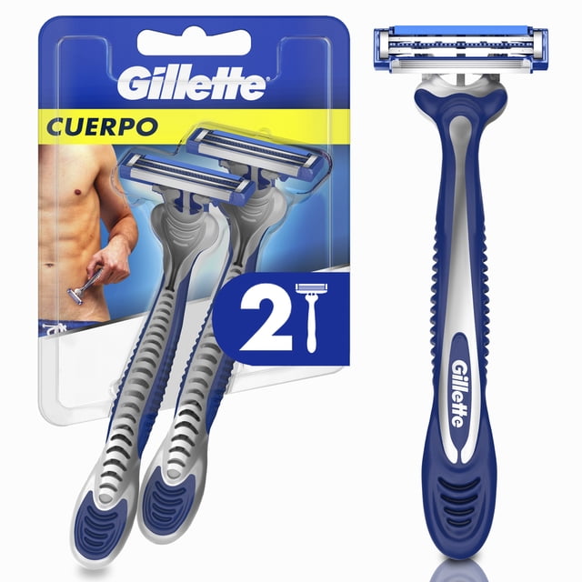 Rastrillo Gillette Cuerpo con Barra Protectora para Depilar la Zona Íntima 2 pzas