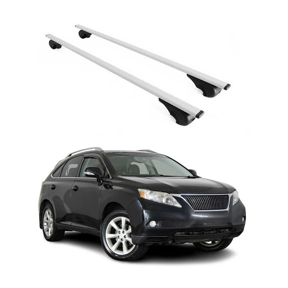 OMAC Roof Racks Cross Bars Luggage Carrier Durable for Lexus RX350 2013-2015 Gray 2 Pcs Anti-Theft for Travel Kayak Canoe Surf Ski Snowboard Camping