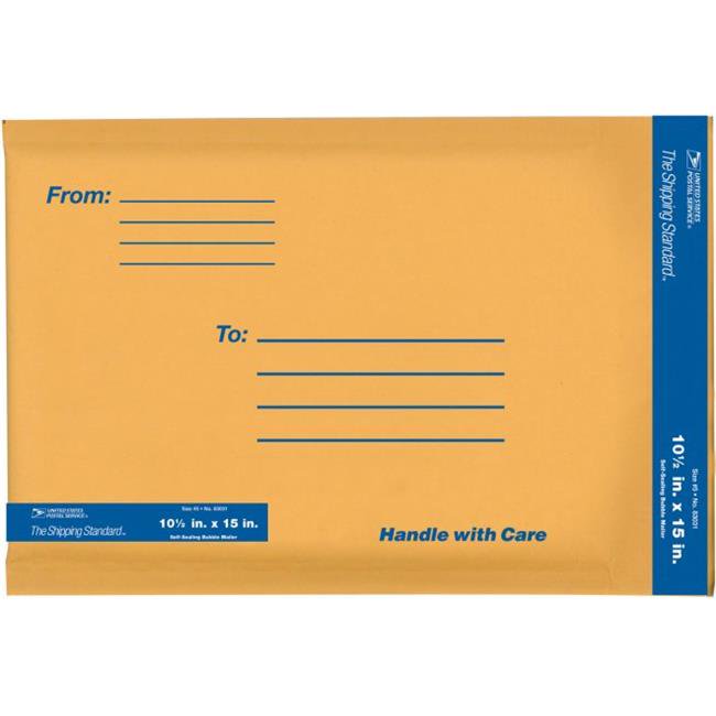10.5 in. x 15 in. Kraft Manila USPS Padded Mailers
