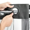 thumbnail image 3 of No Hooks Waffle Weave Shower Curtain with Snap in Liner - Stall 54W x 80H,Graphite Grey, 3 of 6