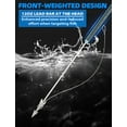 thumbnail image 3 of BLUEWING Front Weighted Fishing Harpoon 8ft 1-Piece-Design Pure Carbon Fiber Swordfish Harpoon Heavy Duty Spear with Stainless Steel Big Game Harpoon Dart for Tuna, Marlin Fishing, V3 Version, 3 of 8
