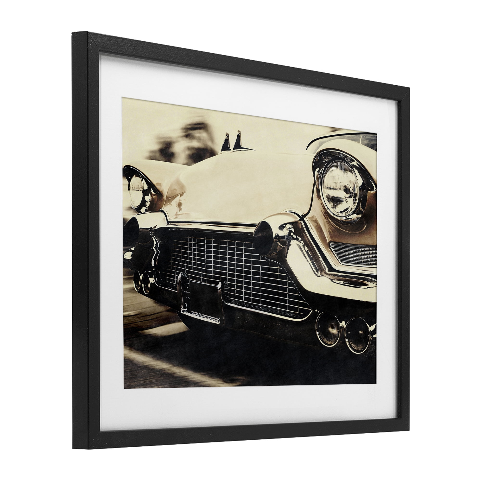 Stupell Industries Vintage Ride Headlights Black Framed Print Under Glass, design by Marcus Prime