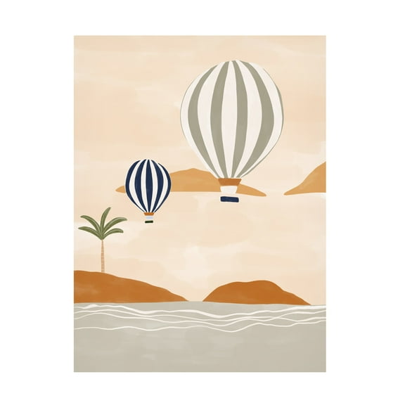 Trademark Fine Art Ivy Green Illustrations Airballoons In Dessert Canvas Wall Art