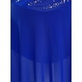 thumbnail image 7 of SiiRoh Women Lyrical Dance Dress Rhinestone Figure Skating Dresses Sleeveless Ballet Dancewear Royal Blue S, 7 of 7