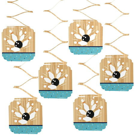 Strike Up the Fun - Bowling - Birthday Party or Baby Shower Hanging Decorations - 6 Count