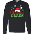 thumbnail image 3 of Inktastic Glamma Claus with Christmas Santa Hat and Snowflakes Long Sleeve T-Shirt, 3 of 5