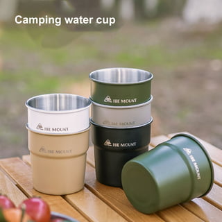 Darware Enamel Camping Coffee Mugs (Set of 4, 16oz, Green); Metal Cups for  Hiking, Travel, Fishing, Picnics, and Hunting; Lightweight and Portable