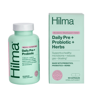 Hilma Daily Pre   Probiotic Herbal Supplement Vegan Capsules, Doctor Formulated, 60 Count