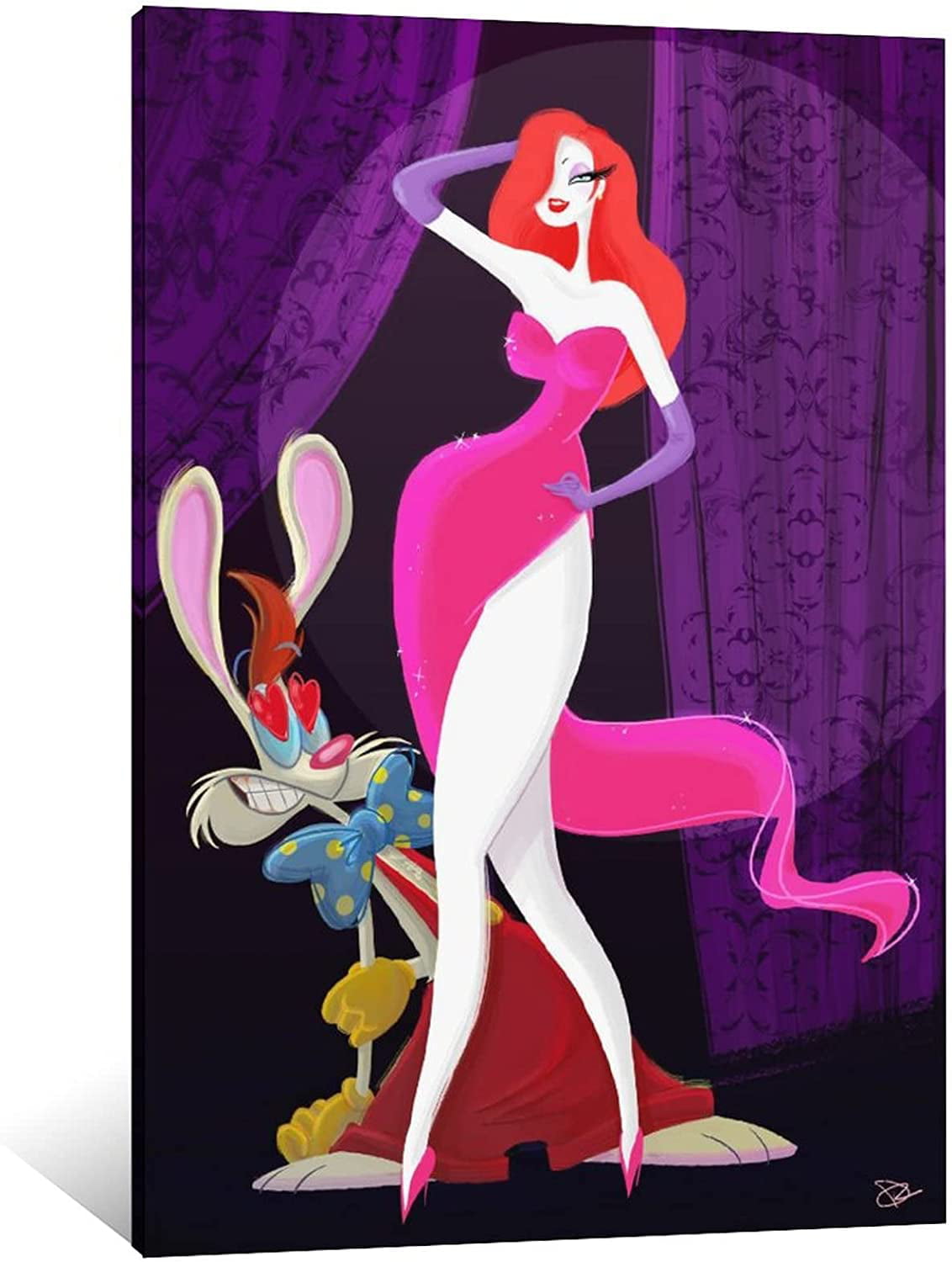 Jessica Rabbit Cartoon Canvas Art Poster And Wall Art Picture Print Modern  Family Bedroom Decor Posters 16X24Inch(40X60Cm) 