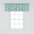 thumbnail image 2 of Ambesonne Rose Window Valance, Swirling Leaf Stems Wreath, 54" X 18", Off White and Pale Teal, 2 of 3
