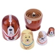 thumbnail image 2 of 5 uds Muñecas Matryoshka JShteea tipo perro hechas a mano regalo, 2 of 6