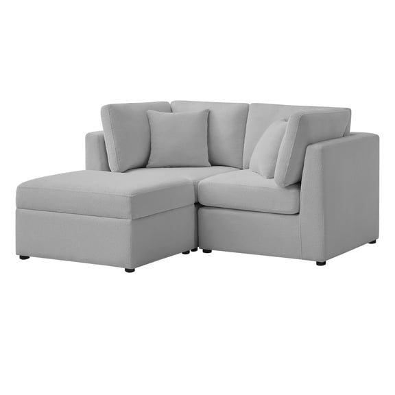 Comfort Pointe Chandler 3-Piece Gray Performance Fabric Chofa