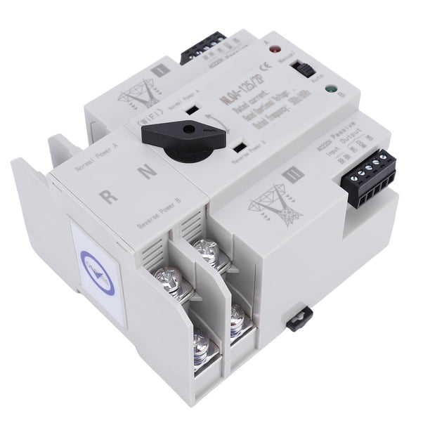 Interruptor De Transferencia Manual Automático WiFi 2P 63A Control Por Aplicación Interruptor De Transferencia De Doble Potencia De Montaje En Riel De 35mm Para Laboratorio De
