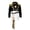 B, variant on Pop Star Idol Stage Performance Halloween Cosplay Costume Set, Sparkling Sequin Crop Jacket and Skirt Outfit for Halloween Parties and Music Concerts