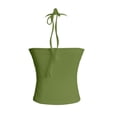 thumbnail image 5 of WEIWEN Halter Tank Tops for Women Tie Back Backless Cami Vest Summer Scoop Neck Sleeveless Workout Going Out Tops Green, S, 5 of 6