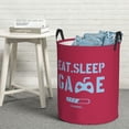 thumbnail image 6 of ZICANCN Laundry Basket Organizer, Eat Sleep Game Design Print Red Collapsible Hamper for Bathroom Bedroom Laundry Room, Medium Size, 6 of 7