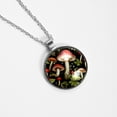 thumbnail image 4 of Mushroom Women's Glass Design Circular Pendant Necklace - Sparkle and Shine with this Elegant Necklace, 4 of 5