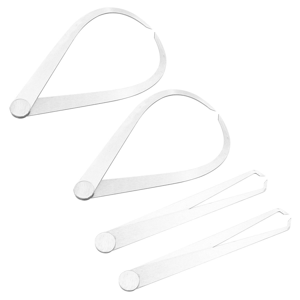 WHAMVOX Silver Timber Calipers for Measuring 200mm External and Inner Diameter Tools Set of 2