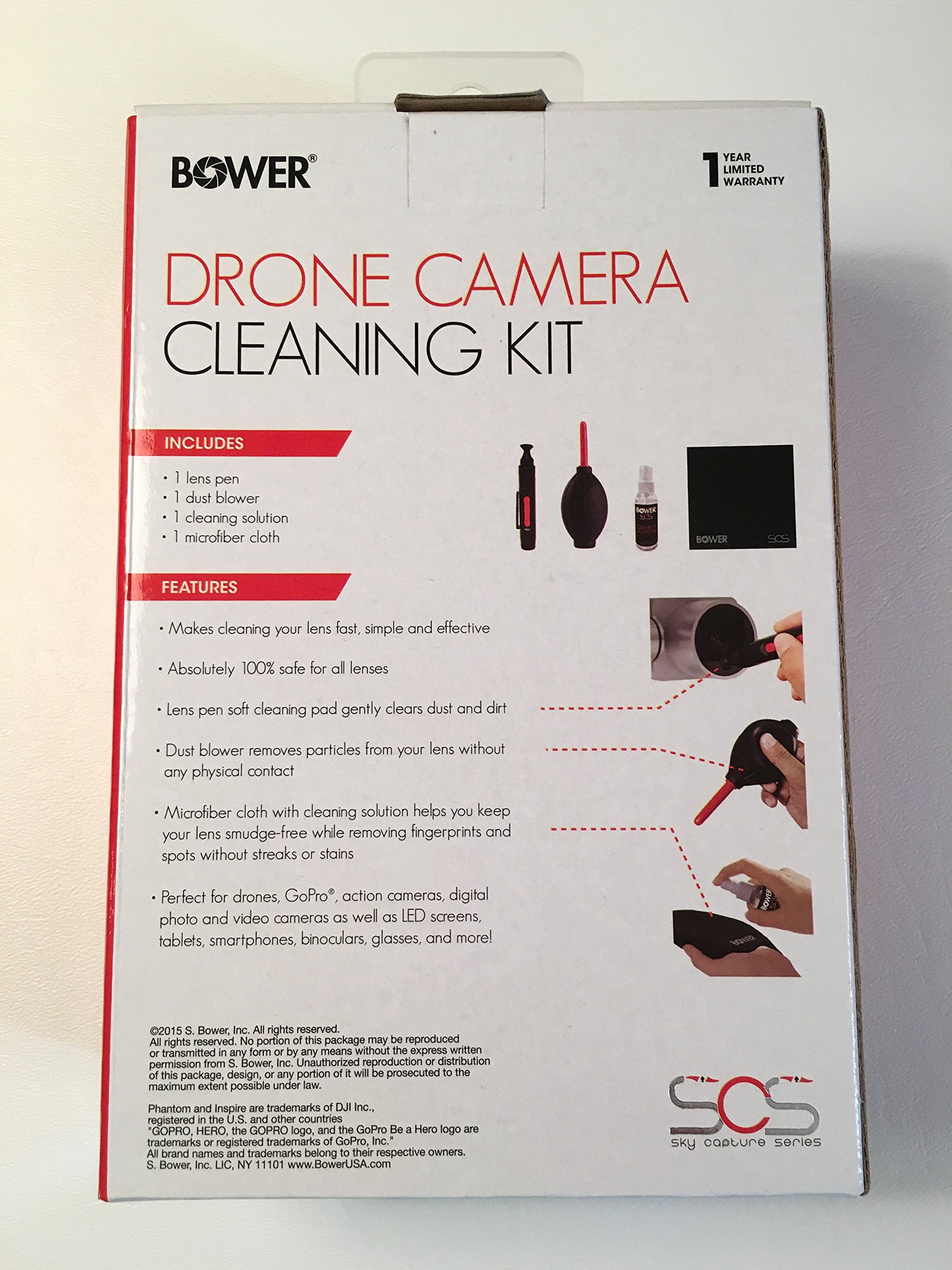 Bower Sky Capture Series SCS-CK4 4-Piece Cleaning Kit for Drones, Action, Digital and Video Cameras