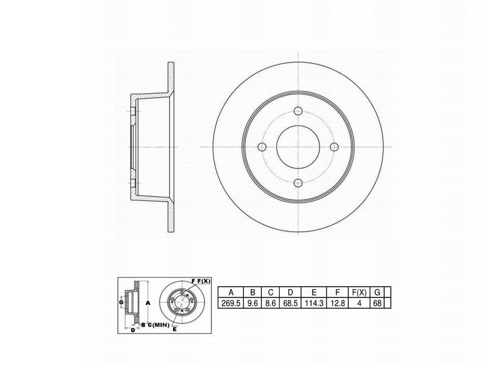 Winstop Brake Rotor, Rear WS228103, Nissan 280ZX 1981-1979