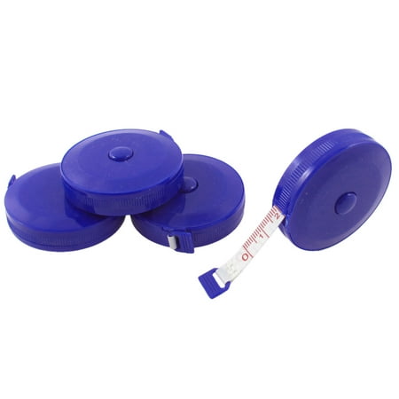 150cm Retractable Tailors Sewing Measure Tape Ruler 4pcs w Blue