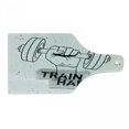 thumbnail image 1 of Fitness Cutting Board, Hand Holding a Dumbbell Grunge Sketch Get Strong Train Hard Illustration, Decorative Tempered Glass Cutting and Serving Board, Wine Bottle Shape, Black Grey White, by Ambesonne, 1 of 1