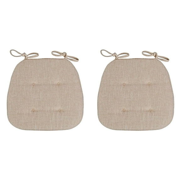 Dining Chair Cushions with Removable Cover& Ties - 16.93"x16.14" Non- Seat Pads for U-Shaped Chairs - High-Resilience Foam Kitchen Chair Cushions for Home,Restaurant & Office - Washable & Durable