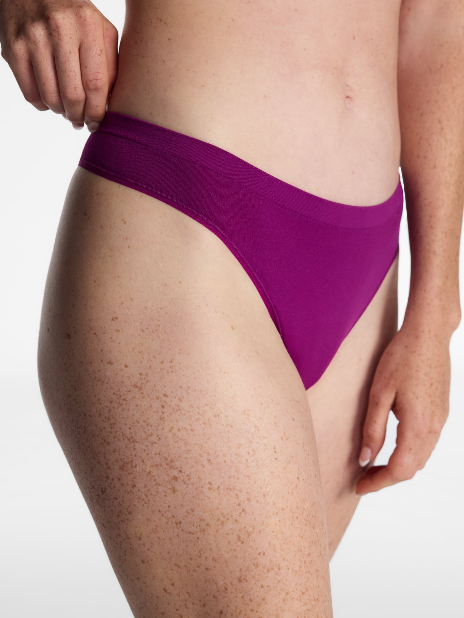No Boundaries Women's Thong Panty Seamless, 1-pack, Sizes XS-XXXL