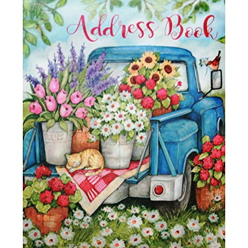 LANG Address Book "Flower Jars", Artwork by Susan Winget LayFlat