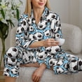 thumbnail image 6 of Sigee Football Soccer Ball for Women’s Pajama Sets Long-Sleeved Pjs Sets for Women 2 piece Sleepwear-X-Large, 6 of 7