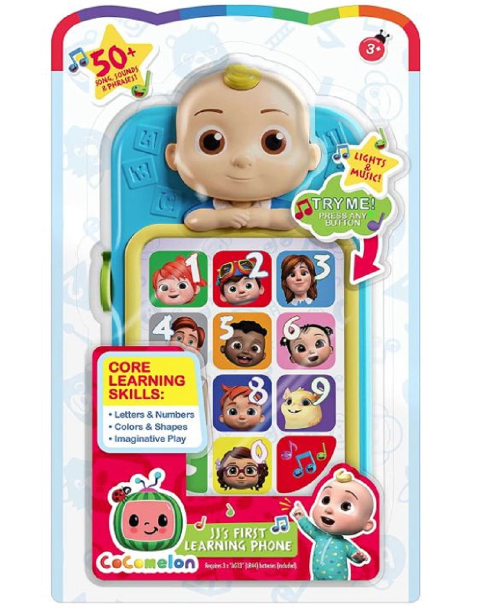 Cocomelon Learning Phone  Sounds Music Toy JJ Preschool Toys Girl Boy 50 Phrases