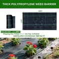thumbnail image 3 of Weed Barrier Landscape Fabric Heavy Duty,2.8FT x 200FT  Garden Weed Blocker Fabric for Weed Control, Plastic Ground Cover with Woven Weed Cloth,Durable Landscaping Fabric, 3 of 6
