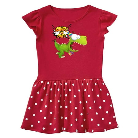 

Inktastic 1st Birthday Rawr Dinosaur Gift Toddler Girl Dress