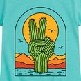 thumbnail image 3 of Instant Message - Cactus Peace Sign - Toddler & Youth Girls Short Sleeve Graphic T-Shirt, 3 of 6