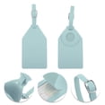 thumbnail image 3 of Unique Bargains 1 Pc Reusable Luggage Tag for Travelling Light Blue Polyurethane, 3 of 5