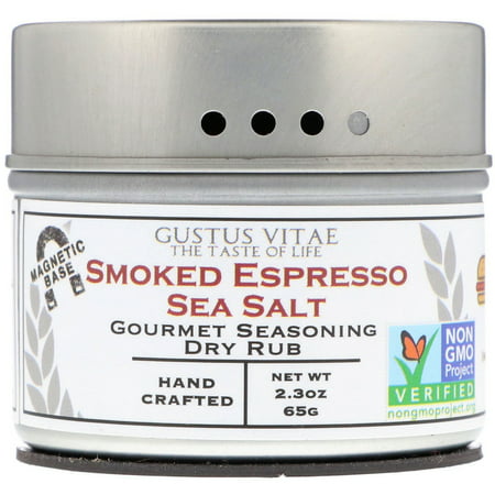 Gustus Vitae  Gourmet Seasoning Dry Rub  Smoked Espresso Sea Salt  2 3 oz  65 (Best Smoked Brisket Rub)